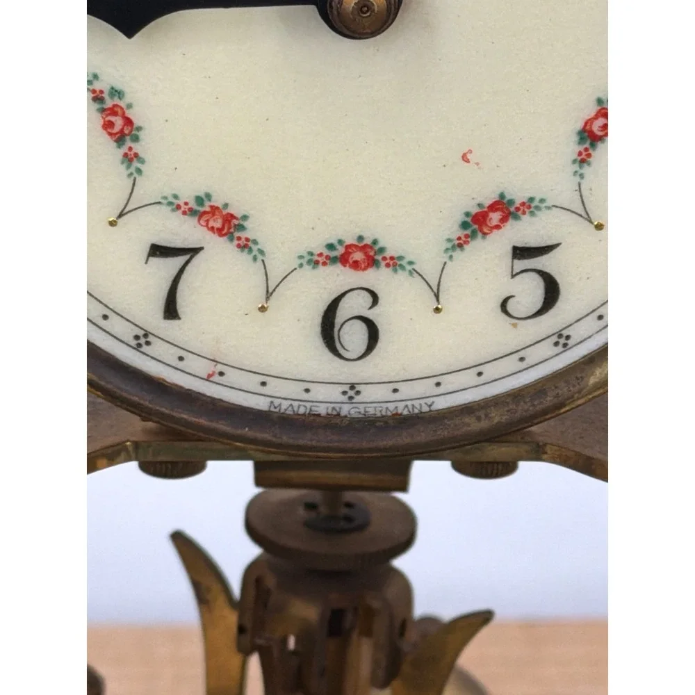Vintage Brass 400‎ Day Anniversary Clock Parts Made in Germany No Dome